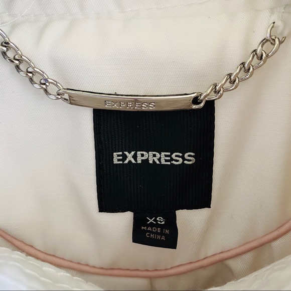 Express White Ruffle Button Up Jacket Size XS - Picture 9 of 16